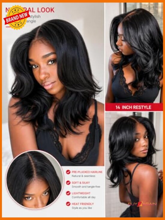 No Slip Yaki Straight Bob Wig Human Hair 7x5 Lace Front Glueless Drawstring Wig main image 6